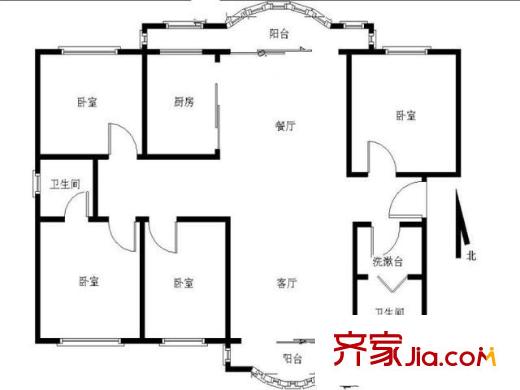 紫薇花園戶型圖戶型圖 4室 4室2廳1廚