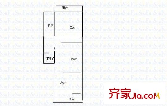 鶯虹苑戶型圖戶型圖2室 2室1廳1衛(wèi)1廚