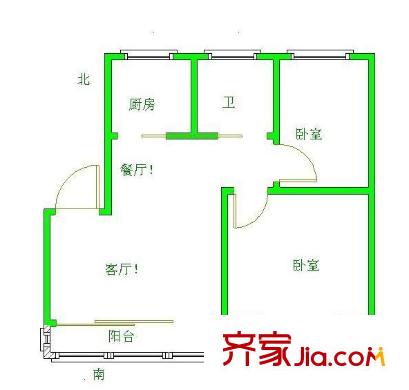 芙蓉園戶型圖戶型圖 2室 2室2廳1衛(wèi)1廚