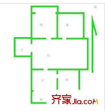 天然居戶型圖戶型圖 3室 3室2廳1衛(wèi)1廚