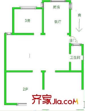 三步兩橋戶型圖 戶型圖 3室 3室1廳1衛(wèi)1廚