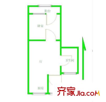 婁子巷小區(qū)戶型圖戶型圖 1室 1室1廳1衛(wèi)1廚
