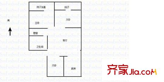 婁子巷小區(qū)戶型圖戶型圖 3室 3室1廳1衛(wèi)1廚
