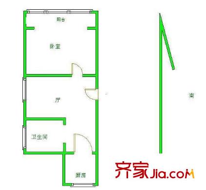婁子巷小區(qū)戶型圖戶型圖 1室 1室1廳1衛(wèi)1廚