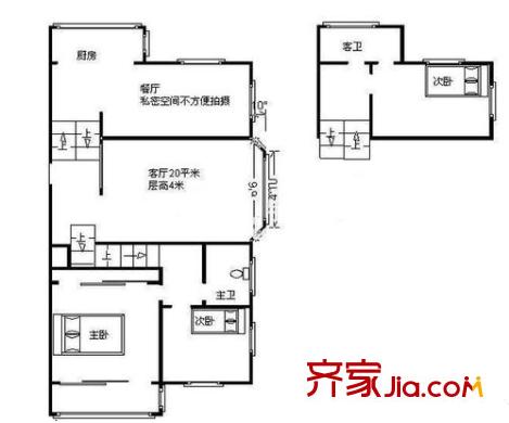 金基唐城戶型圖戶型圖 3室 3室2廳2衛(wèi)1廚