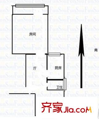 佛心橋住宅戶型圖戶型圖2室 2室1廳1衛(wèi)1廚