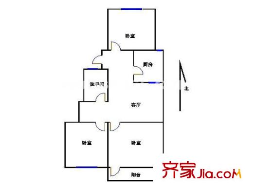 場門口小區(qū)戶型圖戶型圖 2室 3室1廳1衛(wèi)1廚