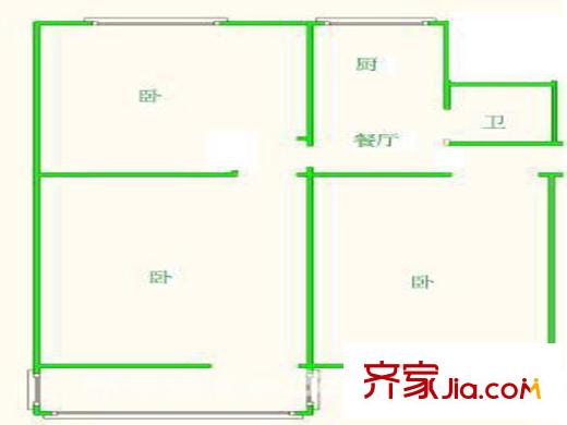 場門口小區(qū)戶型圖戶型圖 3室 3室1廳1衛(wèi)1廚