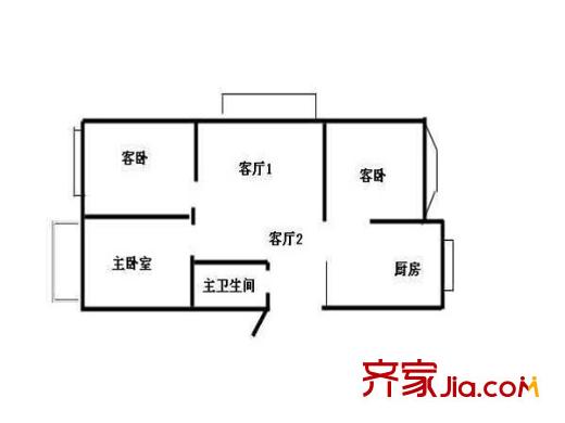 紅森公寓戶(hù)型圖戶(hù)型圖 3室 3室2廳1衛(wèi)1廚