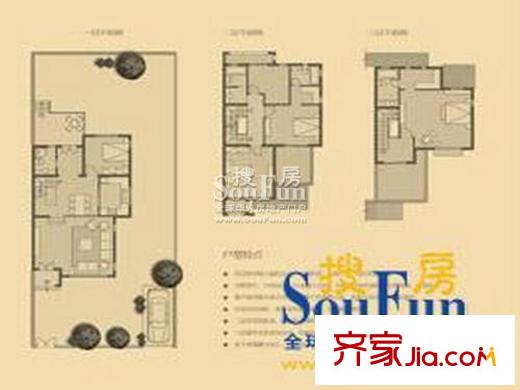 同仁康橋水岸戶型圖別墅C2 5室2廳4衛(wèi)1廚