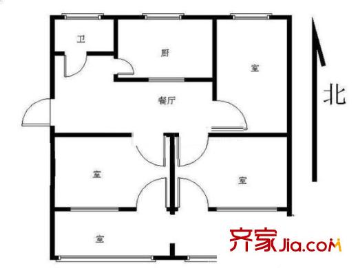華新巷小區(qū)戶型圖戶型圖 3室 3室1廳1衛(wèi)1廚