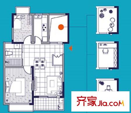 景楓里外城戶型圖A2戶型 