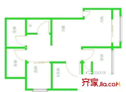 中冶天城戶型圖戶型圖 4室 4室2廳2衛(wèi)1廚