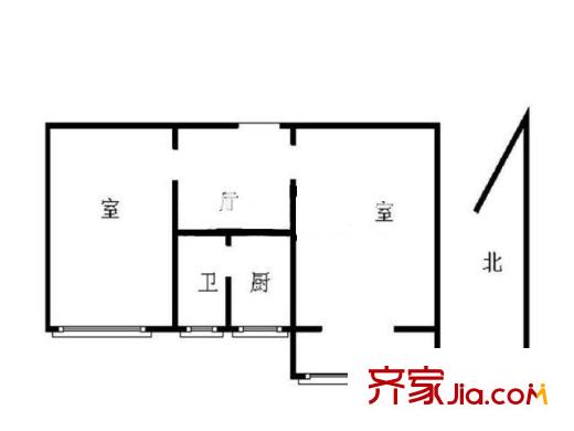 拉薩路住宅戶型圖戶型圖 2室 2室1廳1衛(wèi)1廚