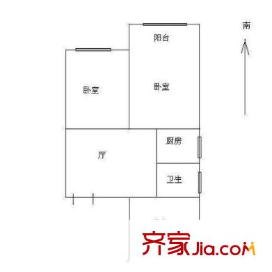 拉薩路住宅戶型圖戶型圖 3室 3室1廳1衛(wèi)