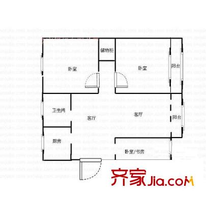 拉薩路住宅戶型圖戶型圖 2室 2室2廳1衛(wèi)1廚