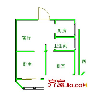北門橋小區(qū)戶型圖戶型圖2室 2室1廳1衛(wèi)1廚