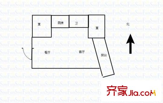 北門橋小區(qū)戶型圖戶型圖2室 2室2廳1衛(wèi)1廚