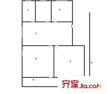 峨嵋?guī)X小區(qū)戶型圖  戶型圖 3室 