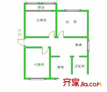 鐘阜路2號小區(qū)戶型圖戶型圖 3室 3室1廳1衛(wèi)1廚