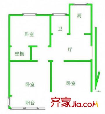 天目路小區(qū)戶型圖戶型圖 3室 3室1廳1衛(wèi)1廚
