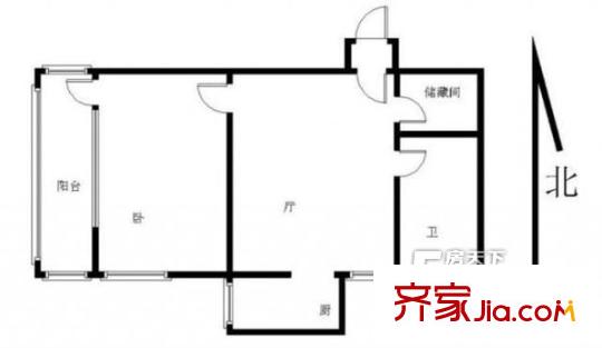 豆菜橋住宅戶型圖戶型圖 1室 1室1廳1衛(wèi)1廚