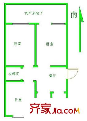 西橋花苑戶型圖戶型圖 3室 3室1廳1衛(wèi)1廚