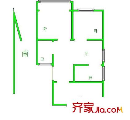 鼓樓三條巷小區(qū)戶型圖戶型圖 3室 3室1廳1衛(wèi)1廚