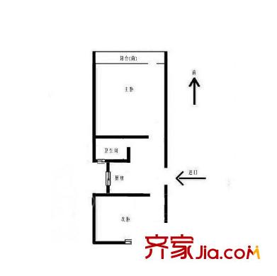 五條巷住宅戶型圖 戶型圖 2室 2室1廳1衛(wèi)1廚