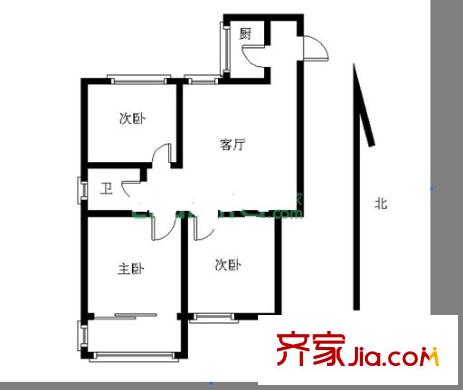高教新村戶型圖 戶型圖 3室 3室1廳1衛(wèi)1廚
