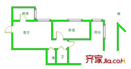 高教新村戶型圖戶型圖 2室 2室2廳1衛(wèi)1廚