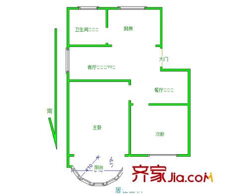 名城世紀(jì)園戶型圖戶型圖 2室 