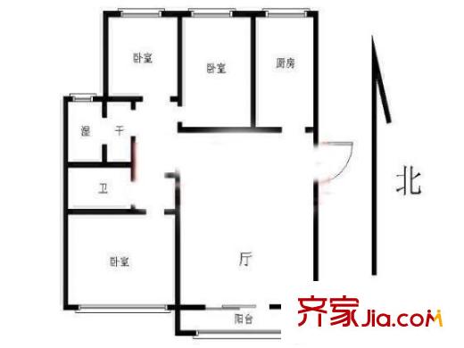 金虹花園戶型圖戶型圖 3室  3室2廳2衛(wèi)1廚