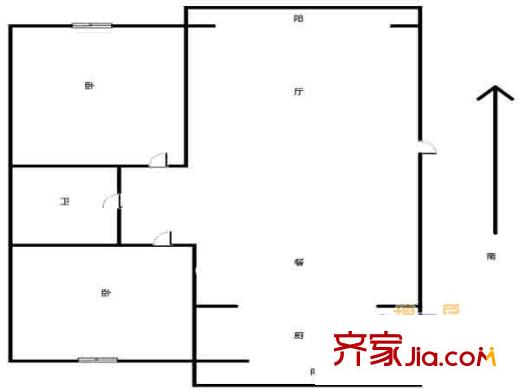 仙居雅苑戶型圖戶型圖 2室 2室2廳1衛(wèi)1廚