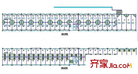 嘉順時(shí)代廣場戶型圖07#商鋪1、2層平面圖 