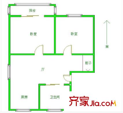歸云堂住宅戶型圖戶型圖2室 2室1廳1衛(wèi)
