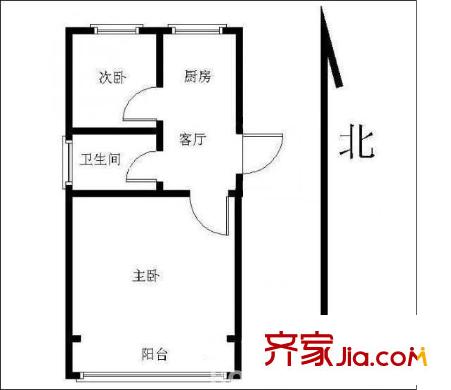 福園戶型圖戶型圖 2室 2室1廳1衛(wèi)1廚