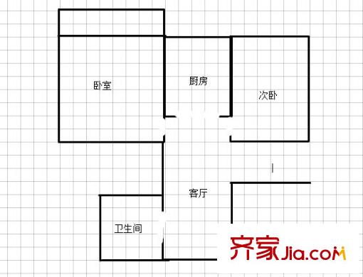 石頭城新村戶型圖戶型圖2室 2室1廳1衛(wèi)1廚