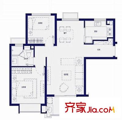 托樂(lè)嘉貴鄰居戶(hù)型圖戶(hù)型圖 2室 2室2廳1衛(wèi)1廚
