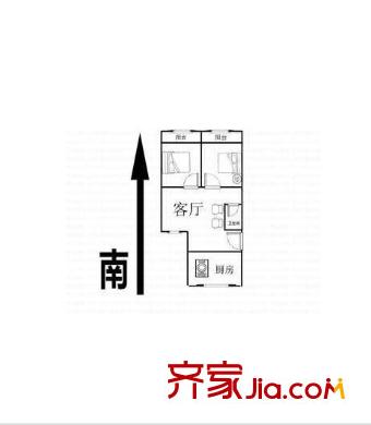 壹城戶型圖戶型圖 2室 2室1廳1衛(wèi)1廚