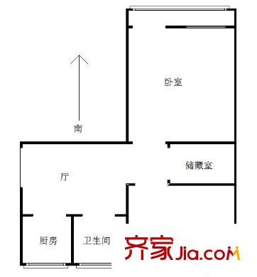 狗耳巷小區(qū)戶型圖 戶型圖 2室 2室1廳1衛(wèi)1廚