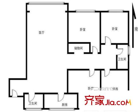 半山花園戶(hù)型圖戶(hù)型圖 4室 4室2廳2衛(wèi)1廚