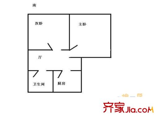 半山花園戶(hù)型圖戶(hù)型圖 2室 2室1廳1衛(wèi)1廚