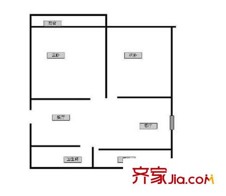 寧夏路18號戶型圖戶型圖2室 2室1廳1衛(wèi)1廚