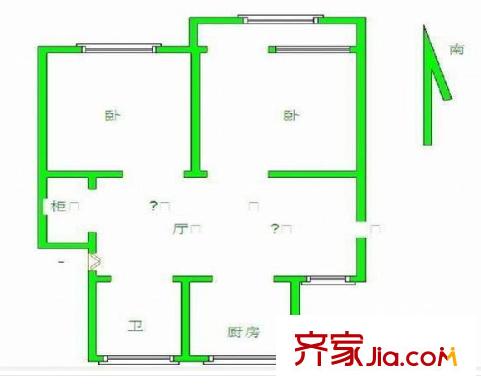 寧夏路18號(hào)戶型圖戶型圖 2室 2室2廳1衛(wèi)1廚