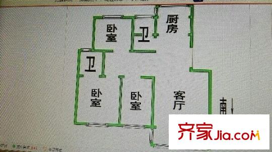 景祥佳園戶型圖戶型圖 3室 3室2廳1衛(wèi)1廚