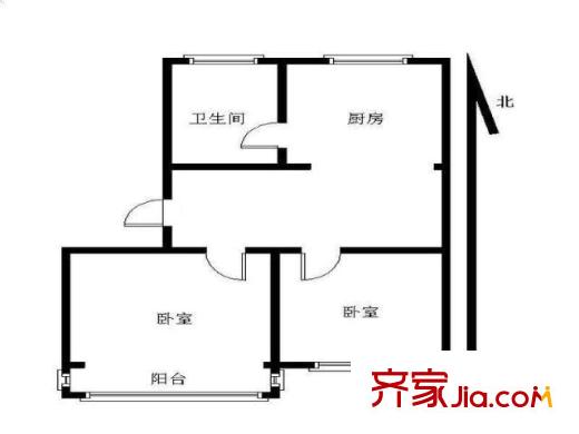 石鼓路小區(qū)戶型圖 戶型圖 2室 2室1廳1衛(wèi)1廚
