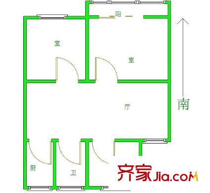 鐘麓花園戶型圖戶型圖 3室 3室2廳1衛(wèi)1廚