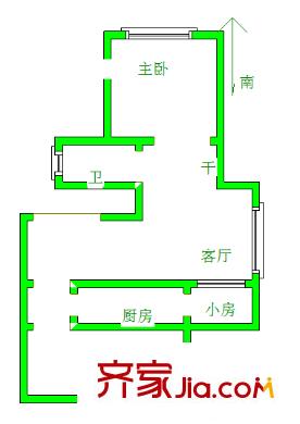 愛達(dá)花園蘭花園戶型圖戶型圖2室 2室1廳1衛(wèi)1廚