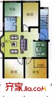 鐘麓花園戶型圖戶型圖 3室 3室1廳1衛(wèi)1廚